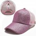 Unisex Adjustable Ponytail Mesh Glitter Trucker Baseball Cap Hat For  lot   eb-68350351